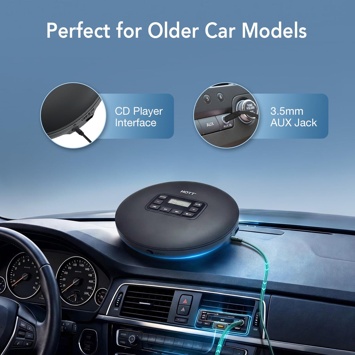 Portable CD Player with Anti-Skip Protection E752186