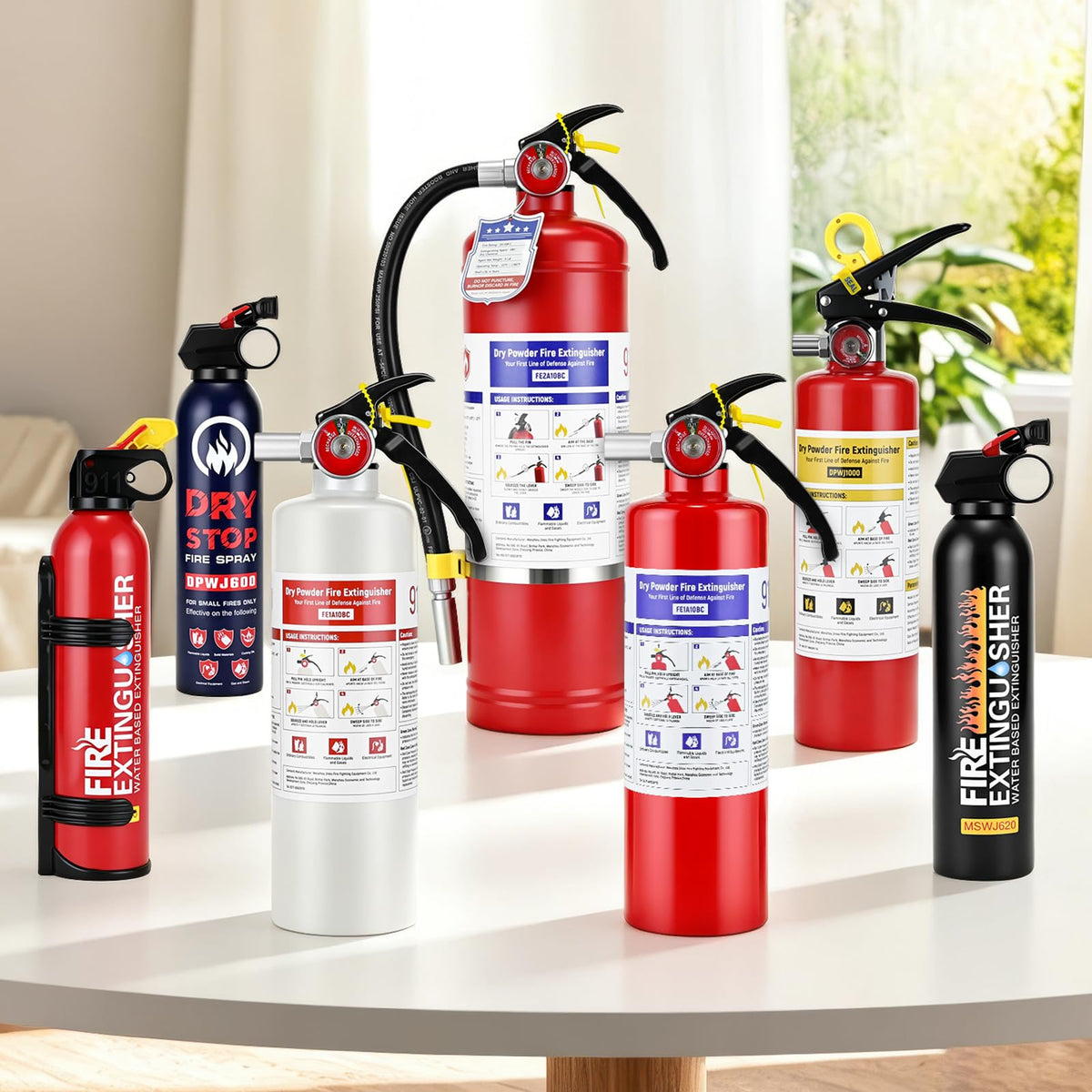 2 Pack 2.5LB ABC Dry Powder Fire Extinguisher J601