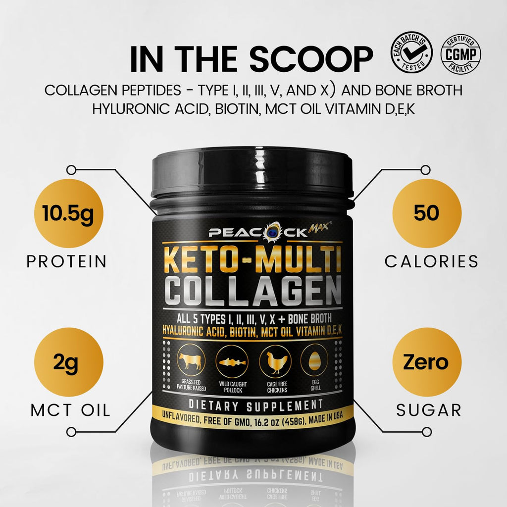 Multi Collagen Protein Powder 16.2 oz Pack of 6 Unflavored D939298
