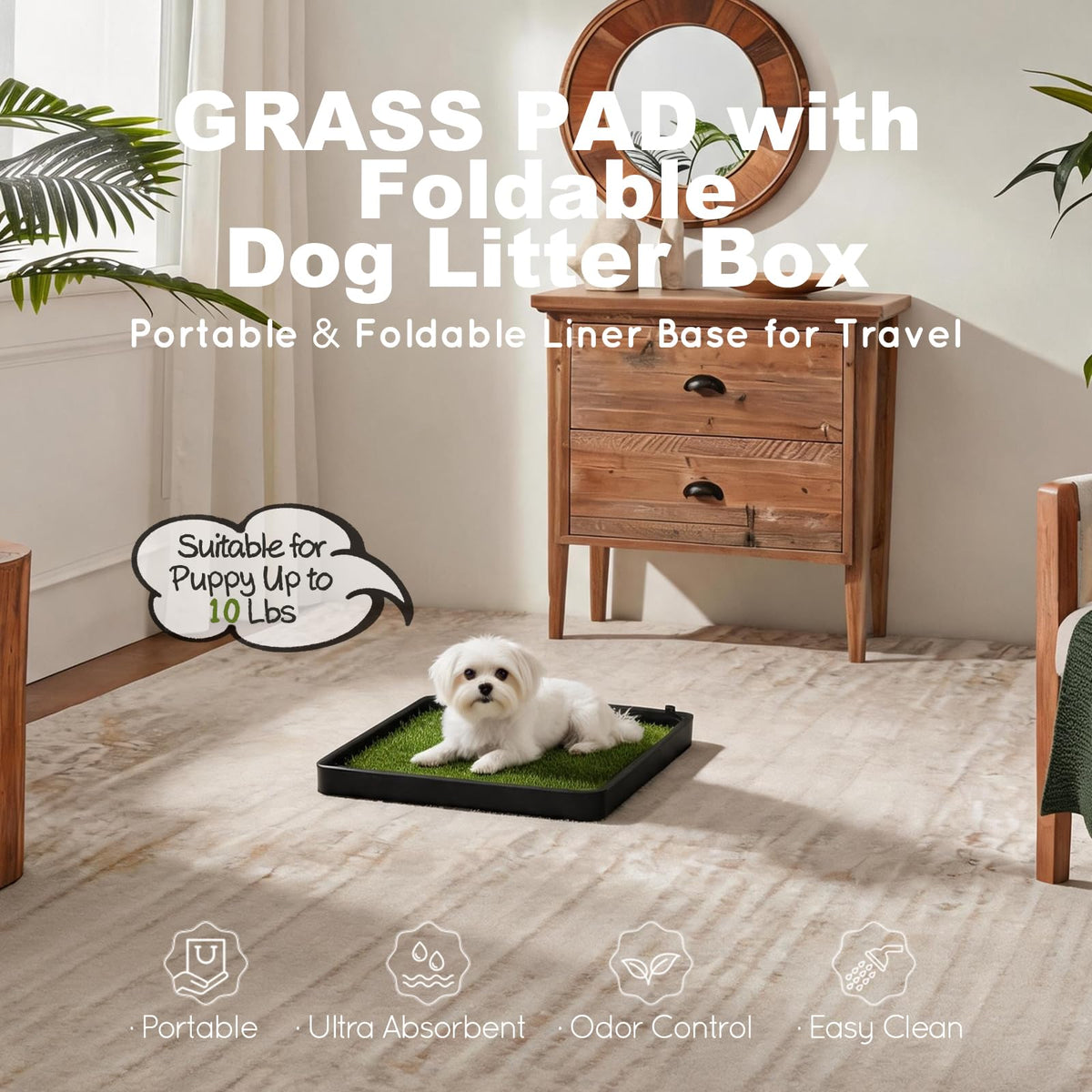 Dog Grass Pad with Dog Litter Box M9680