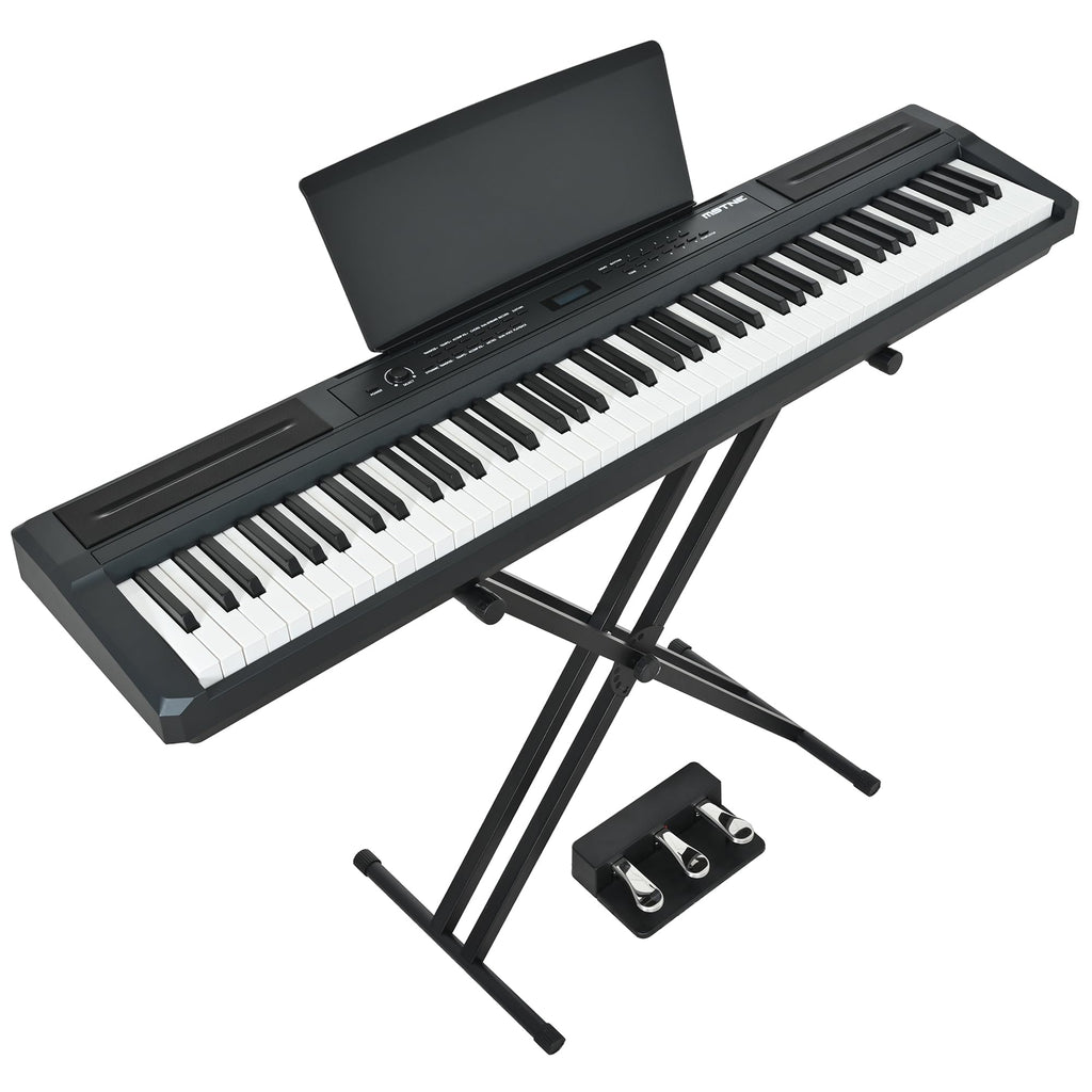 88 Key Weighted Hammer Action Digital Piano with Stand and 3 Pedal Unit W2176