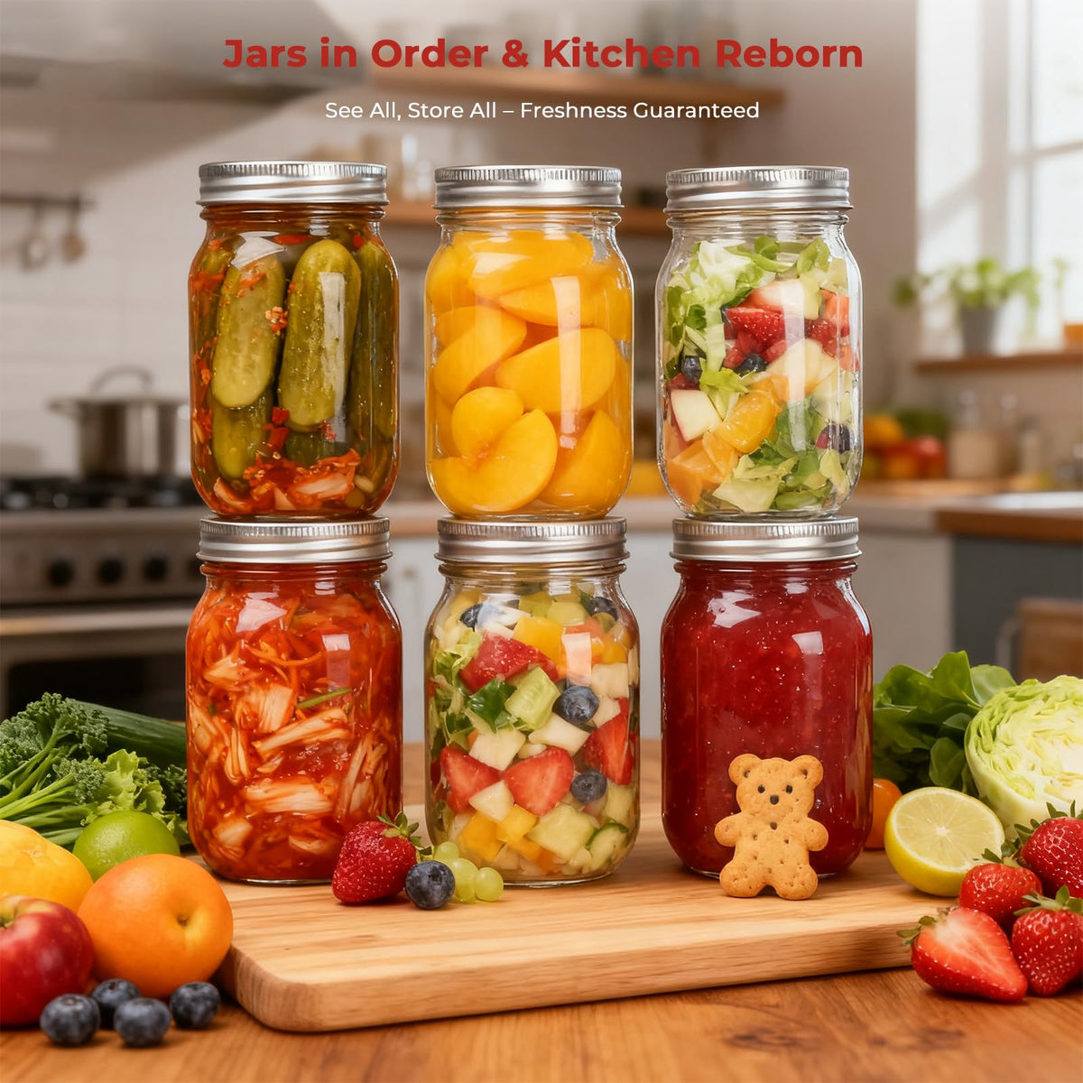 16 oz Glass Mason Jars 15 Pack I8355