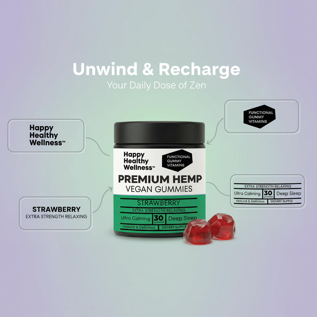 Strawberry Hemp Gummies 60 Count F253563