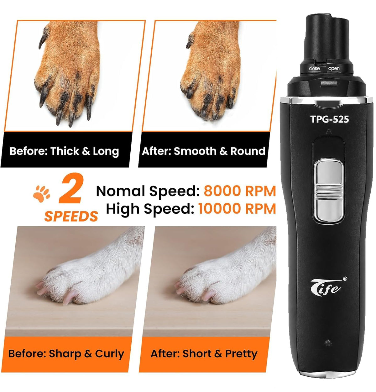 Rechargeable Electric Pet Nail Grinder J2580