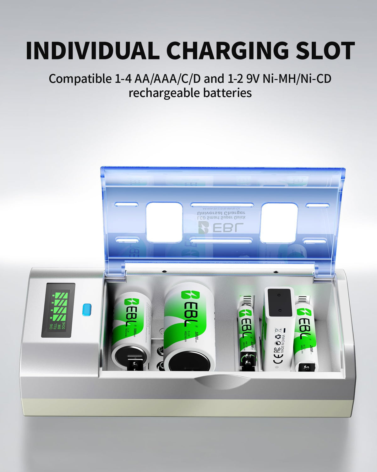 Rechargeable Batteries and Universal Battery Charger E635467