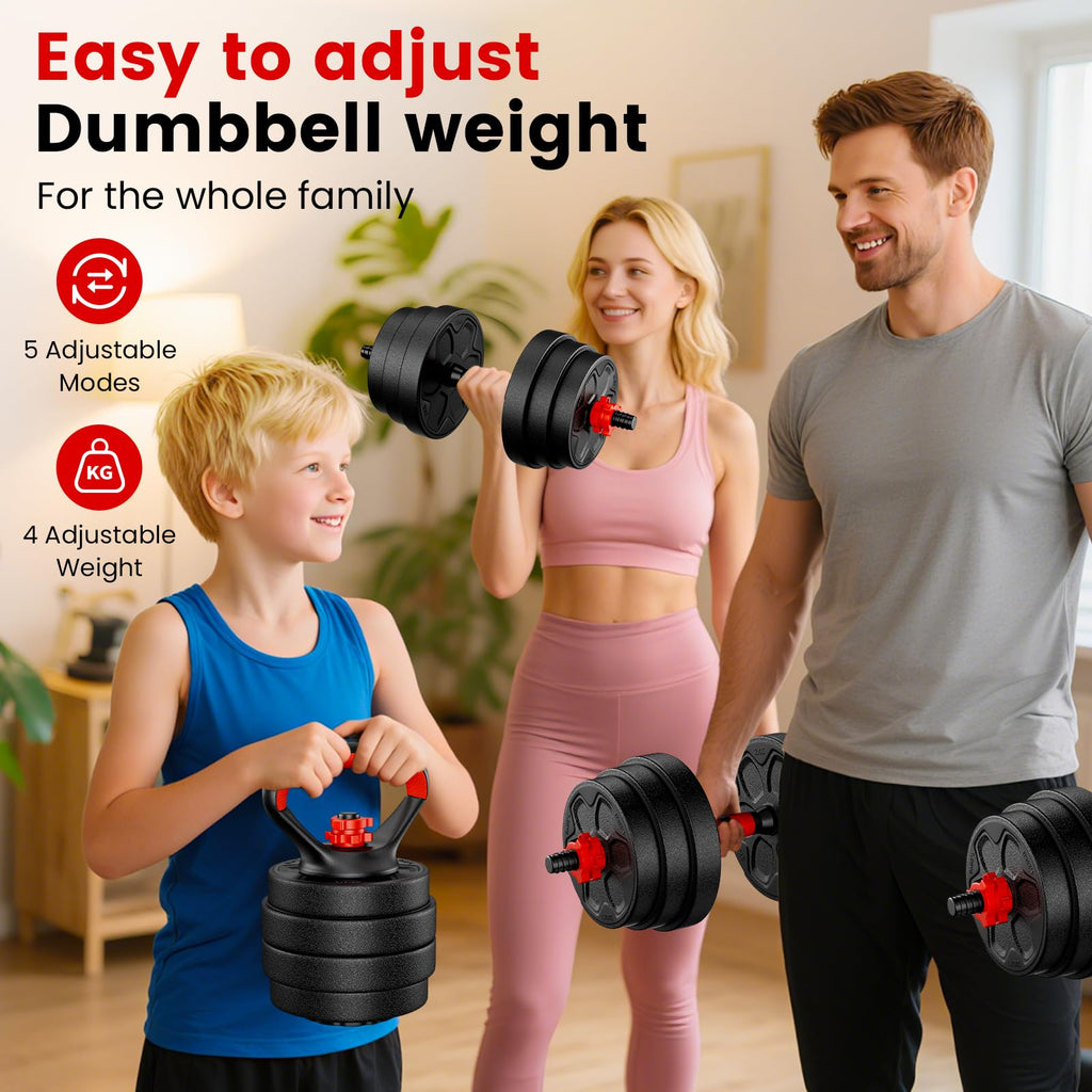 Adjustable 5-in-1 Dumbbell Set with Connector N501452