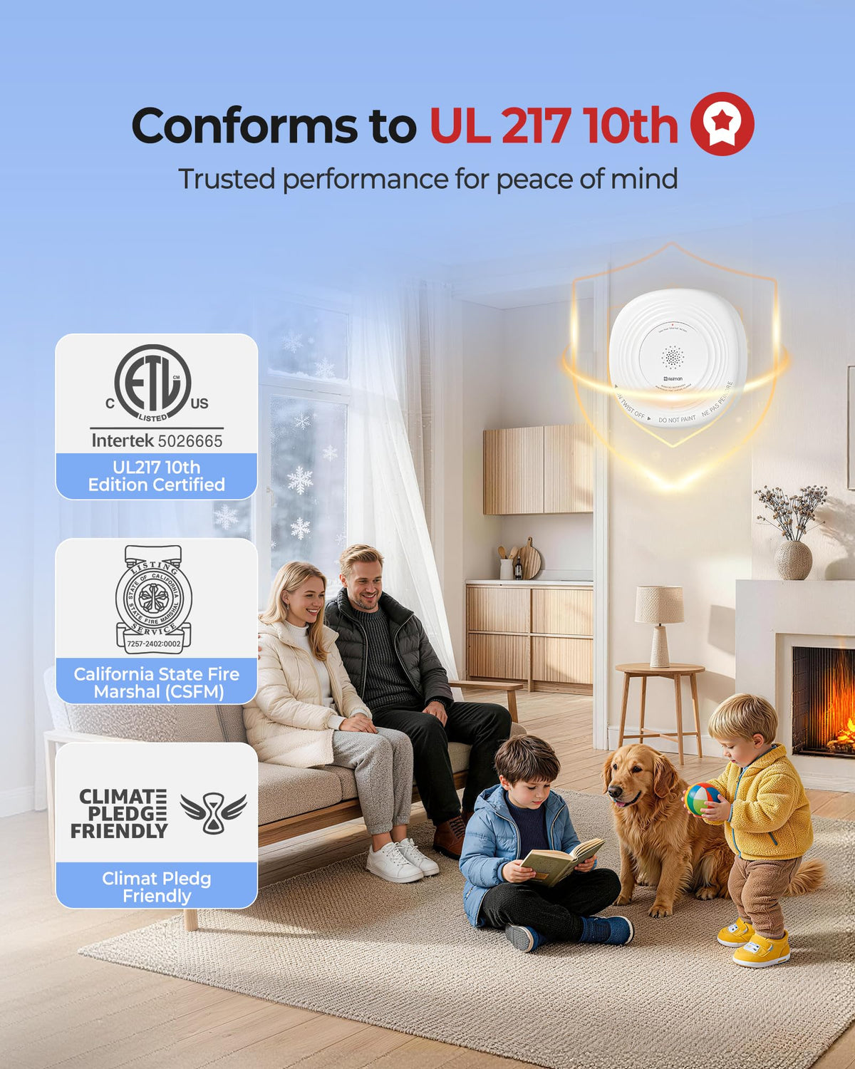 Smoke Detector 10-Year Sealed Battery Powered 3-Pack D690322