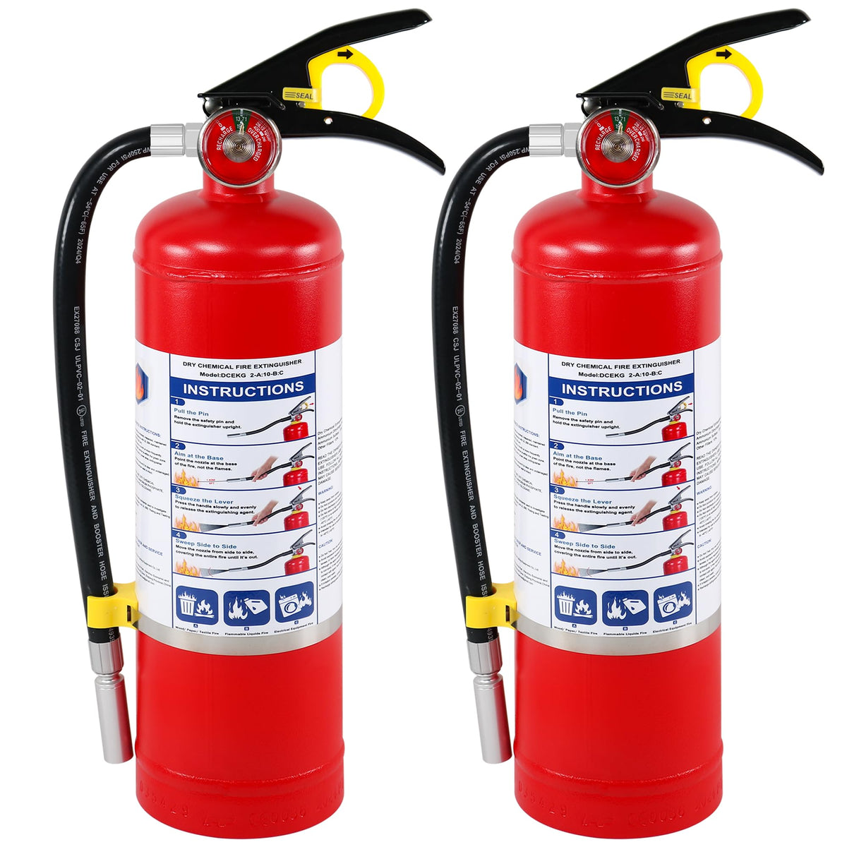 2-Pack 5 lb ABC Dry Chemical Fire Extinguishers U833749