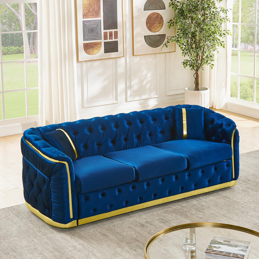 Velvet Button Tufted Chesterfield Sofa Set M61006