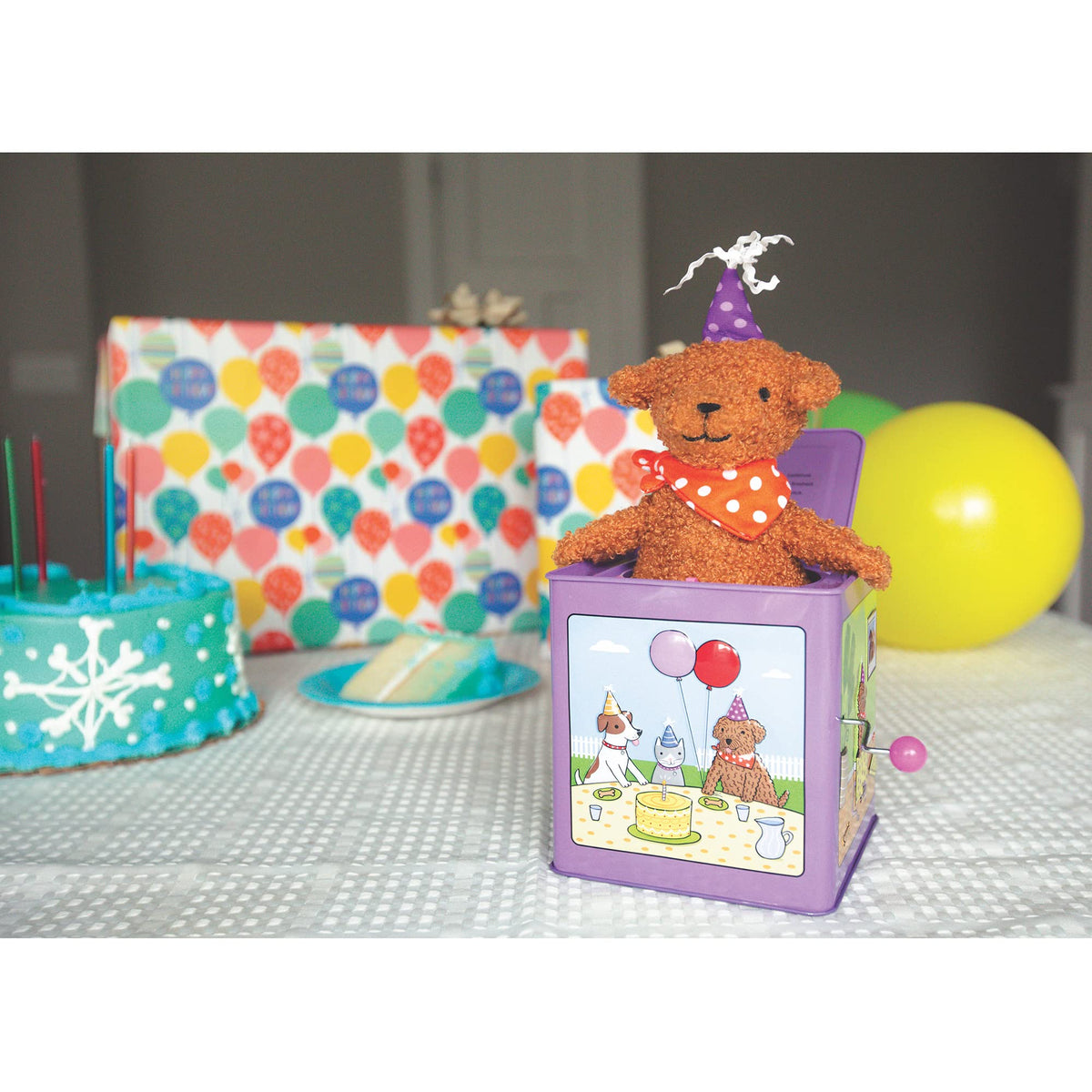 Birthday Puppy Jack-in-the-Box Toy B322