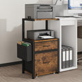 File Cabinet with 2 Fabric Drawers and Printer Stand C8878