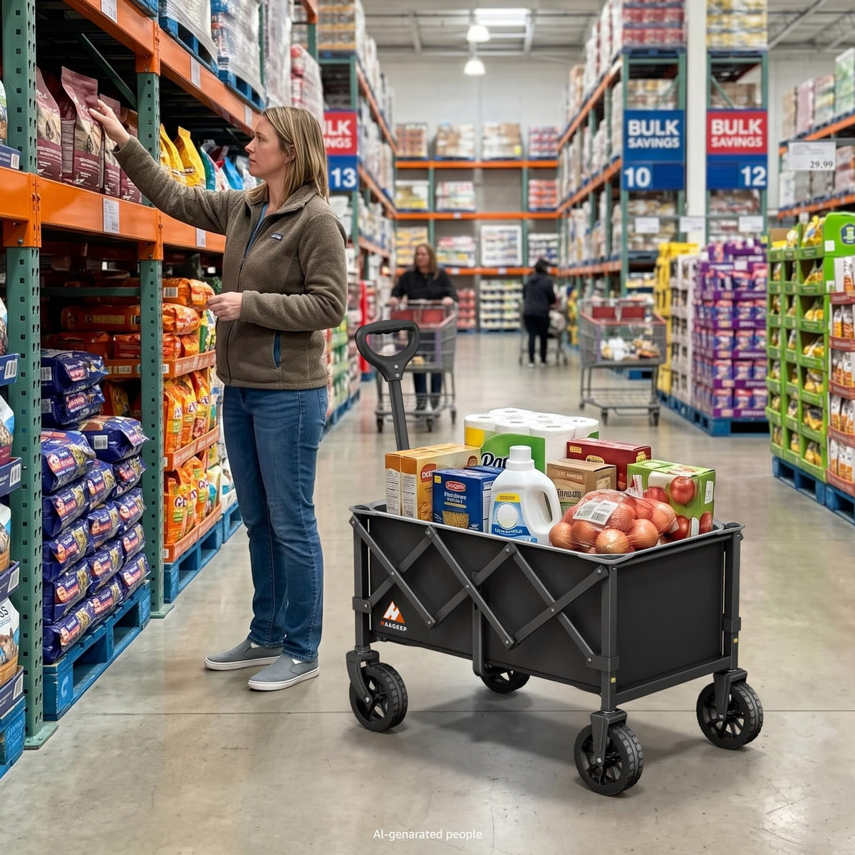 Collapsible Wagon Cart with Wheels L56267