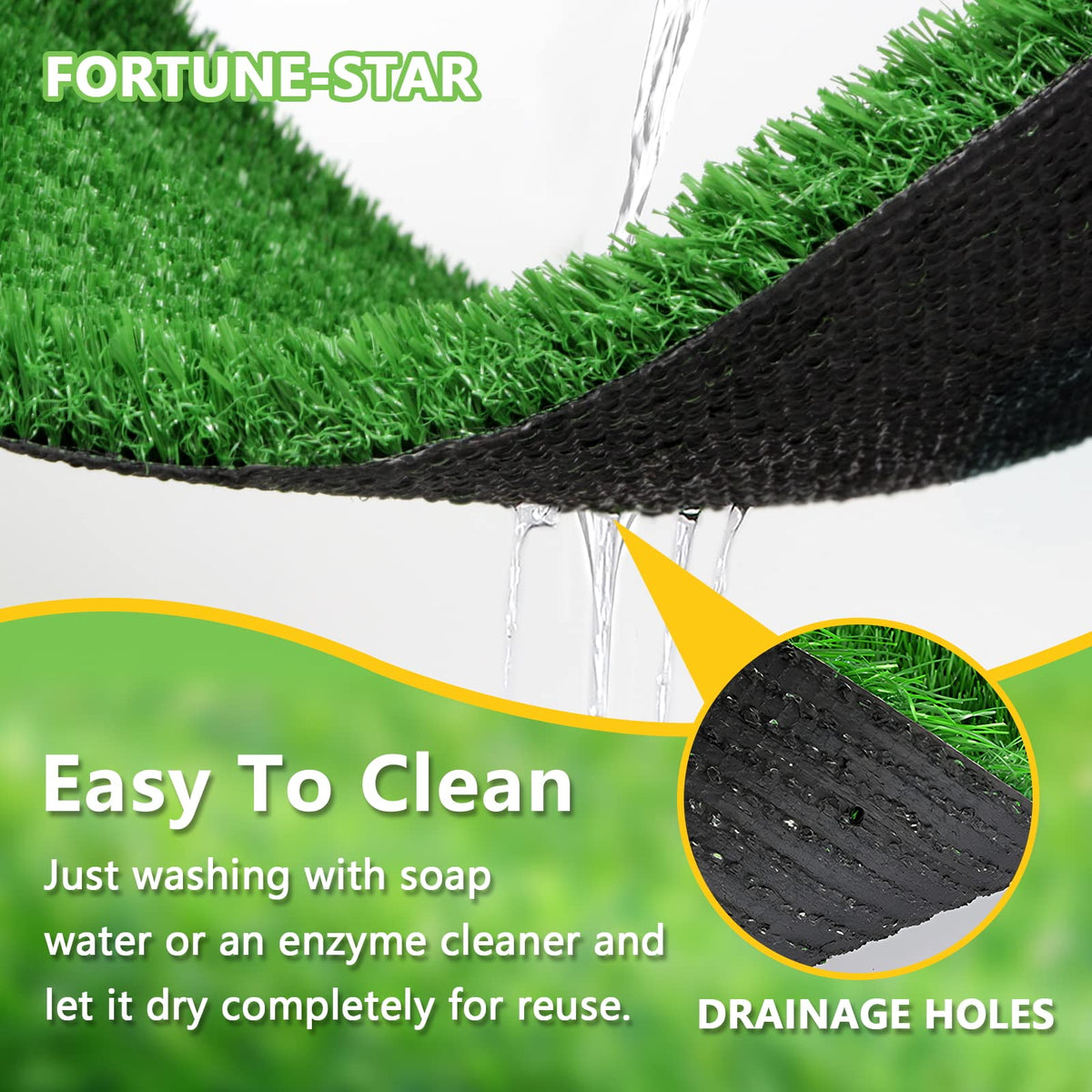 39.3 in X 31.5 in Reusable Artificial Grass Pad for Dogs L421