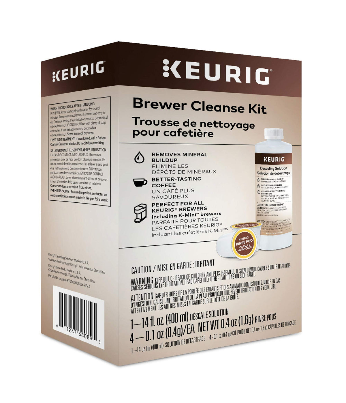 Single Serve K-Cup Pod Coffee Maker & Cleanse Kit R696488