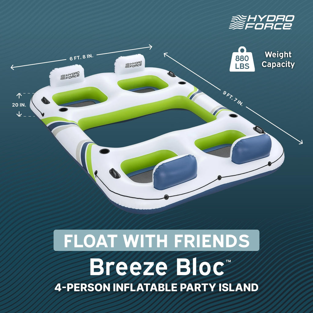 4 Person Inflatable Lounger with Cup Holders U4170