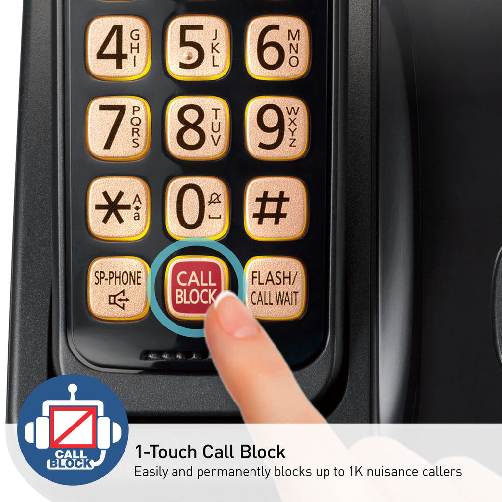 Cordless Phone with Call Block, Bilingual Caller ID, Large Display, 1 Handset X227