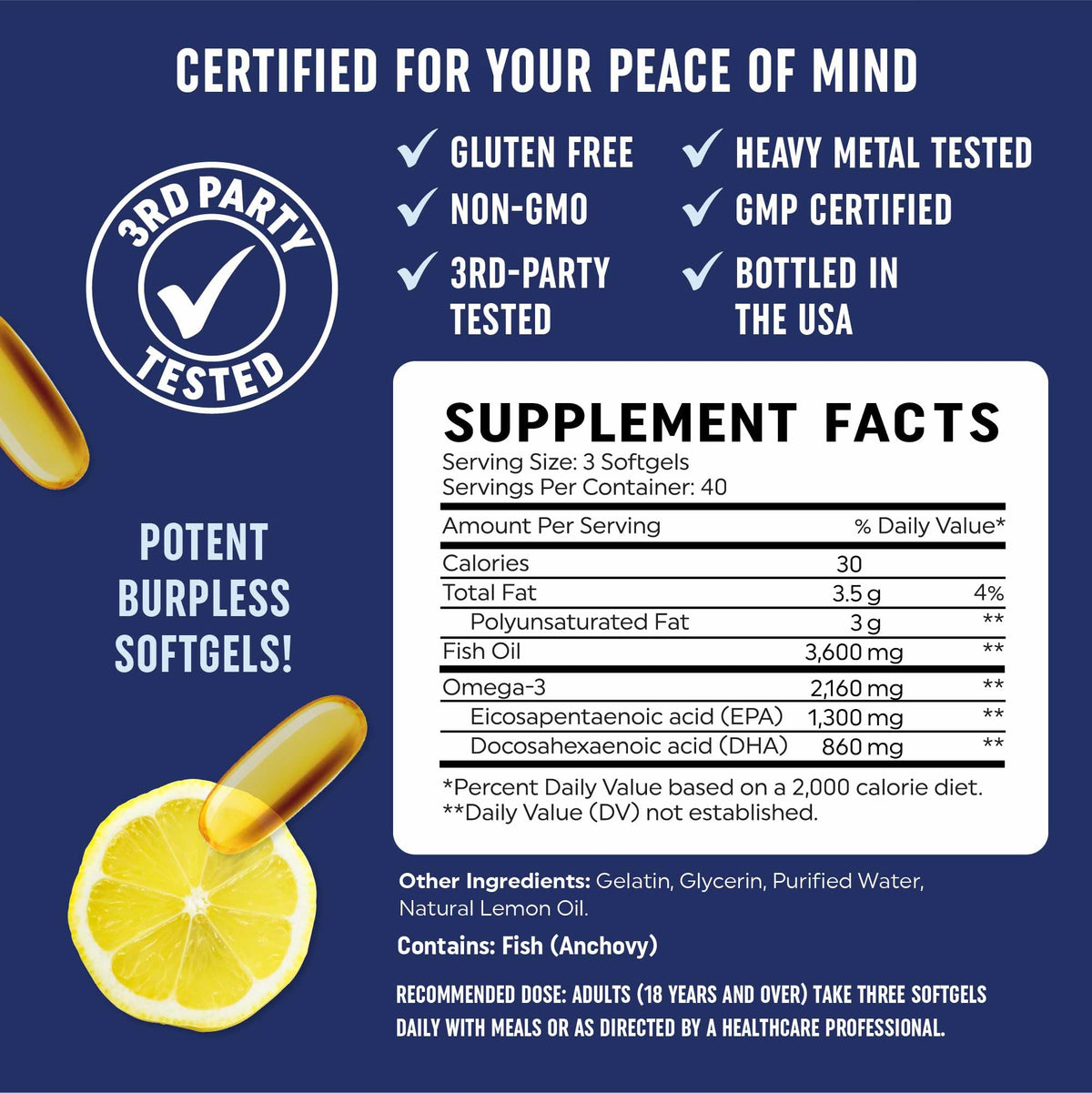 Omega 3 Fish Oil and Probiotic Capsules M173