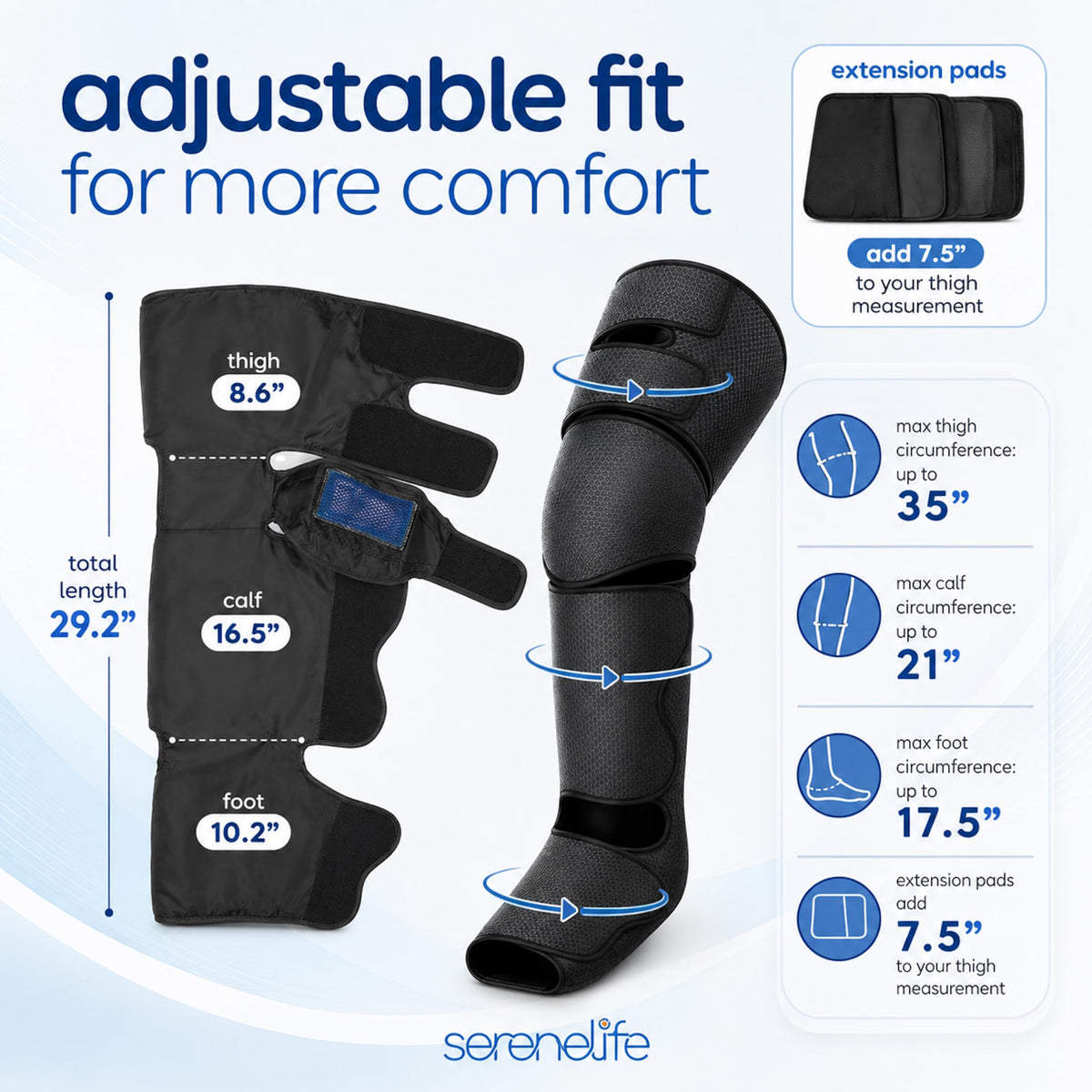 Air Compression Leg Massager with Heat and Compression U2031