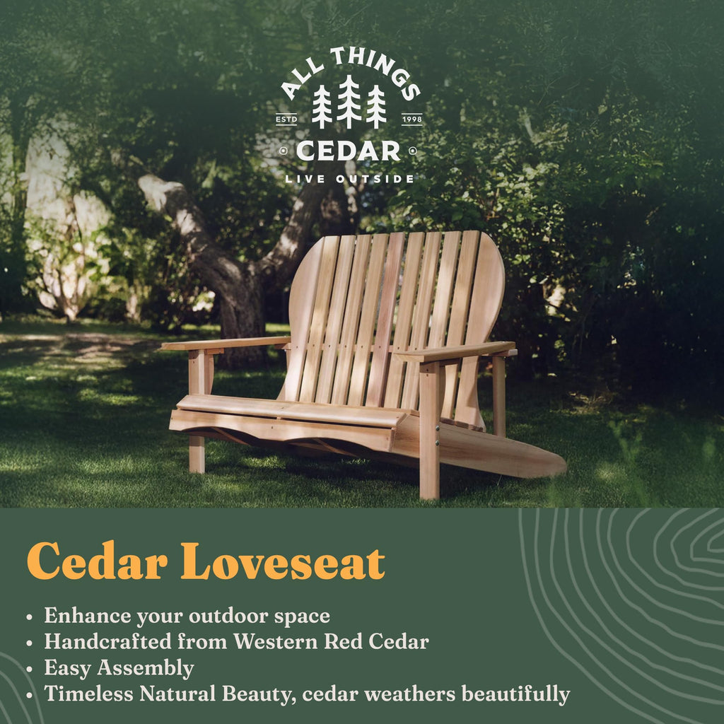 Adirondack Loveseat with Curved Armrests N28425