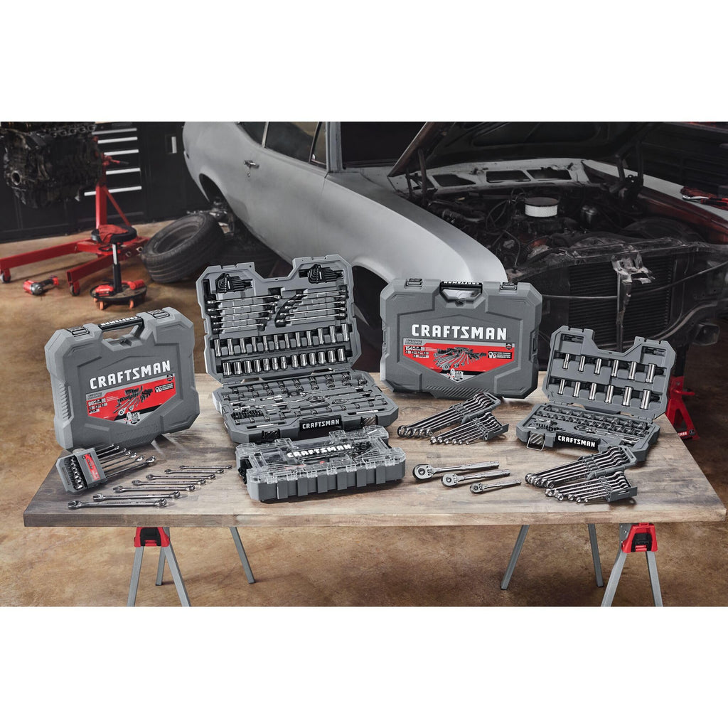121-Piece Gunmetal Chrome Mechanics Tool Set with Hard Case U966793