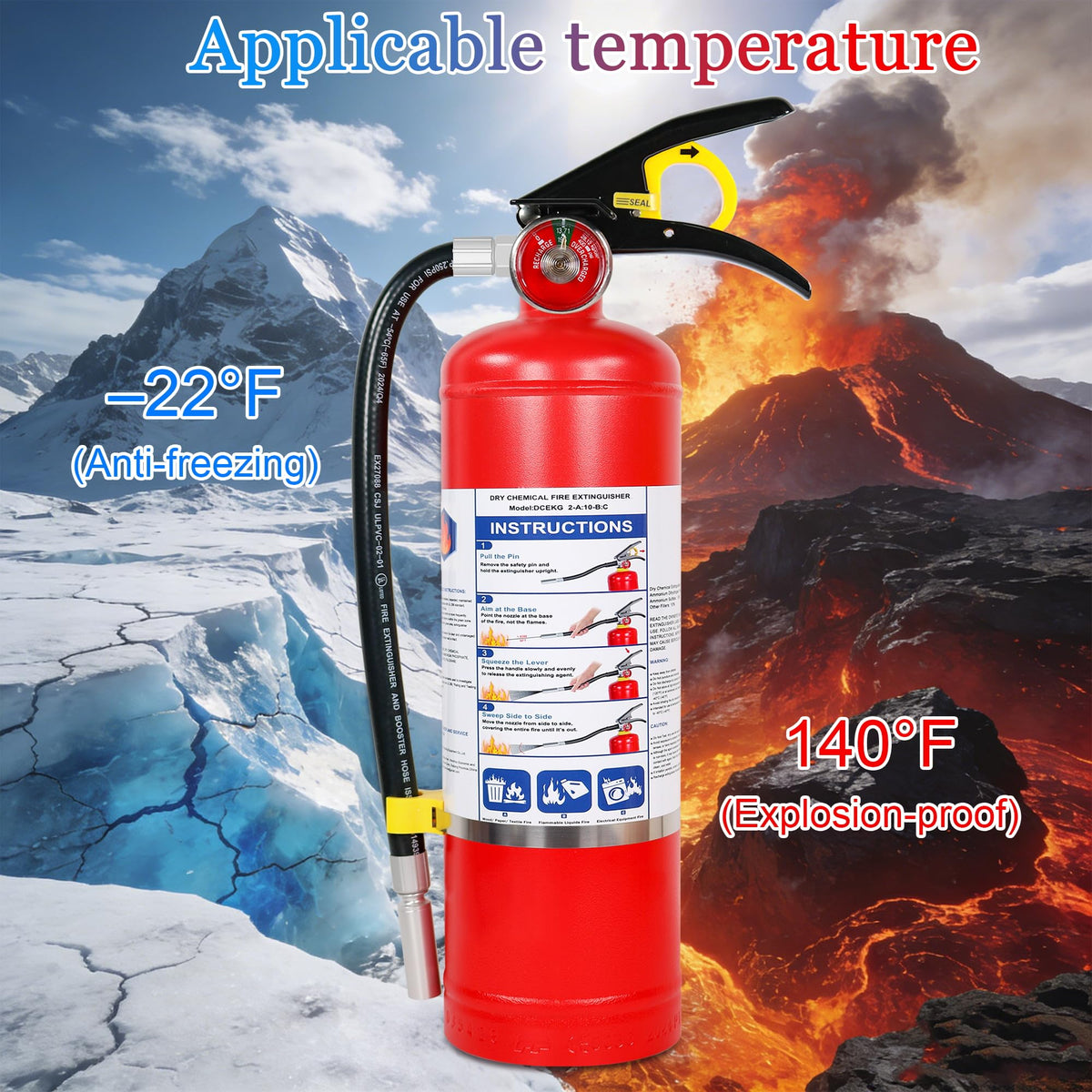 2-Pack 5 lb ABC Dry Chemical Fire Extinguishers U833749