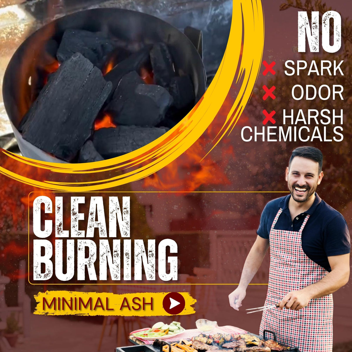 Extra Large Lump Charcoal White Quebracho Wood 33lb G133763