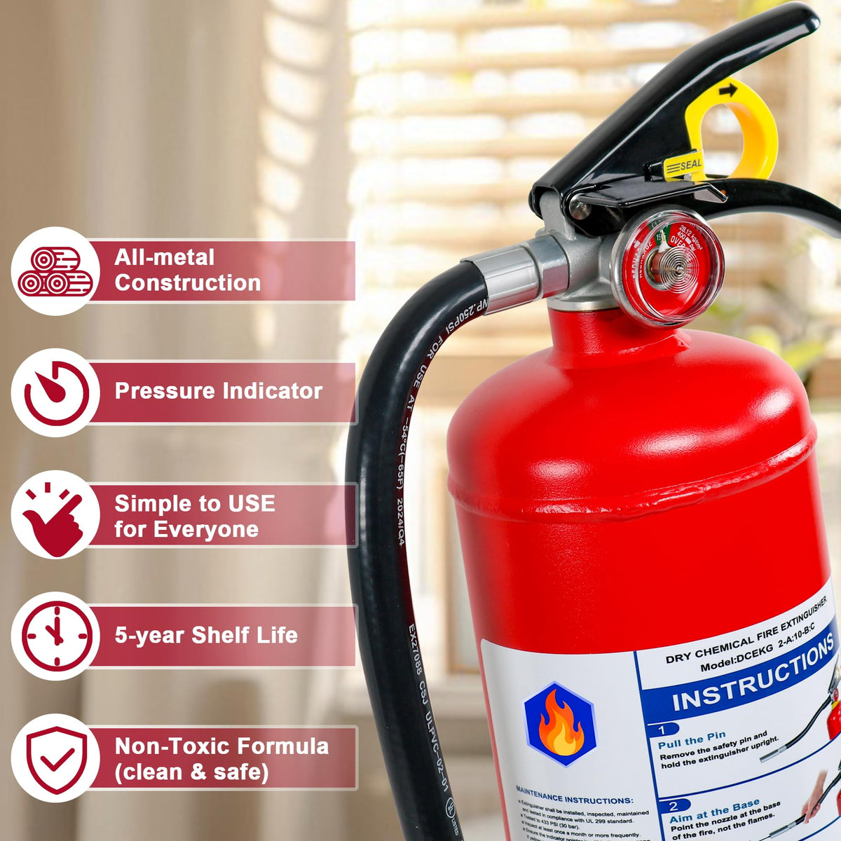 2-Pack 5 lb ABC Dry Chemical Fire Extinguishers U833749