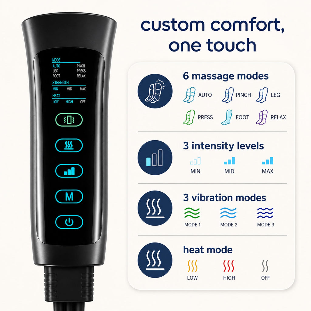 Air Compression Leg Massager with Heat and Compression U2031