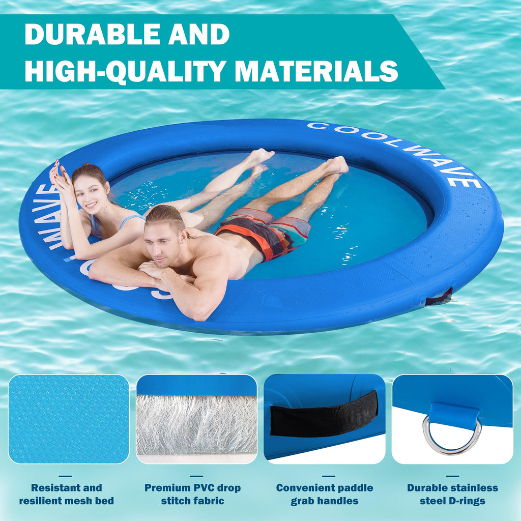 Inflatable Water Hammock Floating Dock with Cup Holders V7595