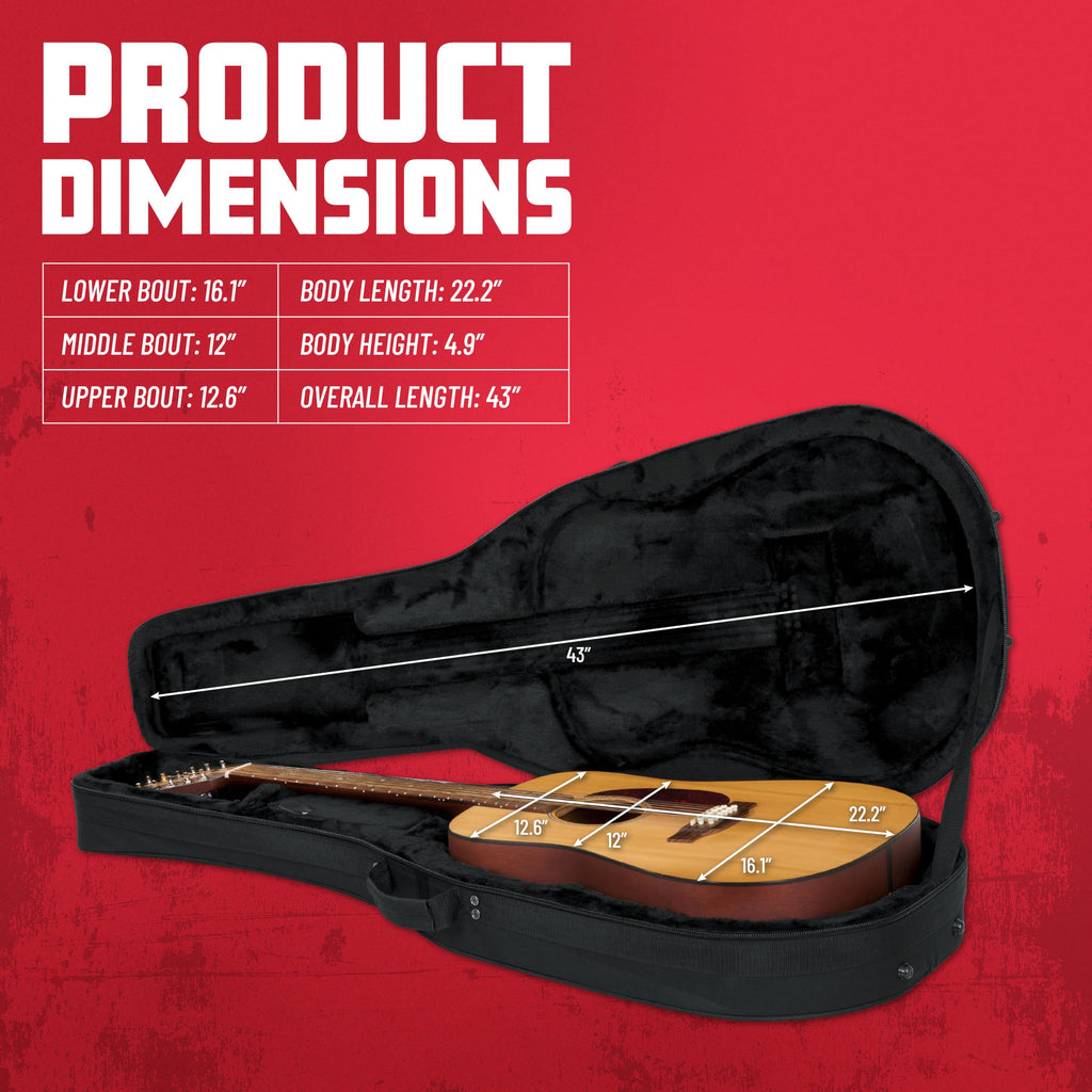 Lightweight Polyfoam Guitar Case M33437