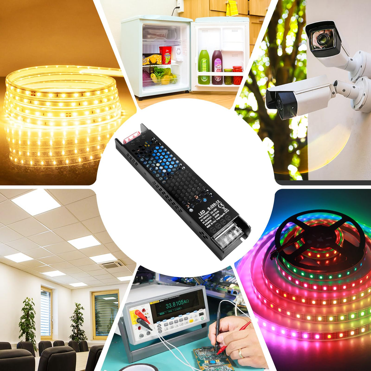 12V 200W Ultra Thin LED Power Supply M848359