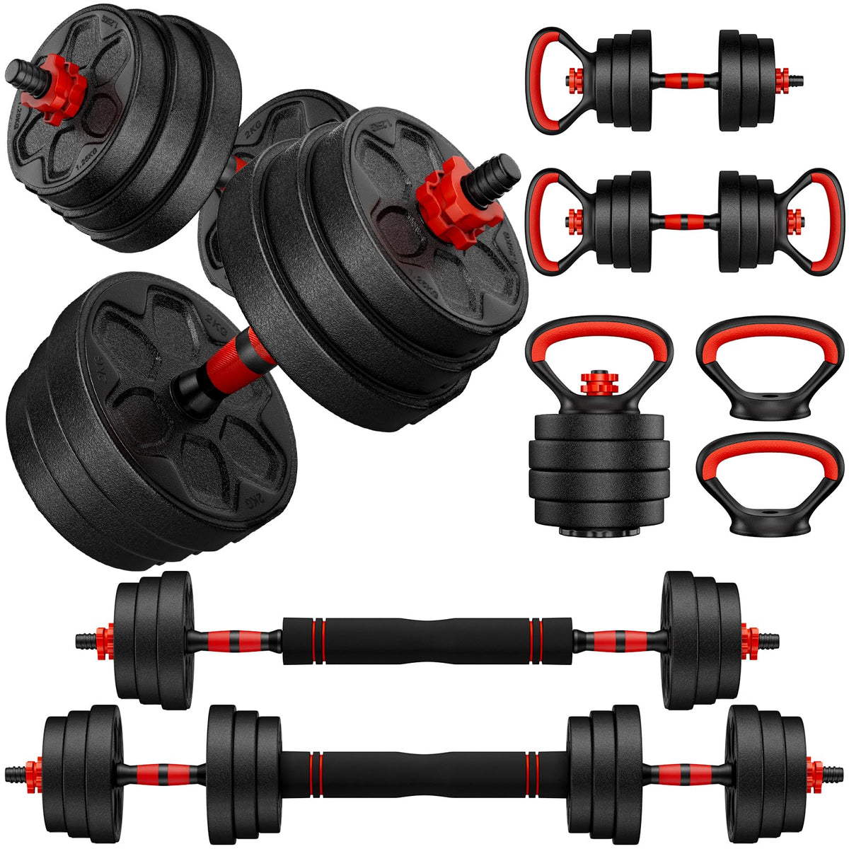 Adjustable 5-in-1 Dumbbell Set with Connector N501452