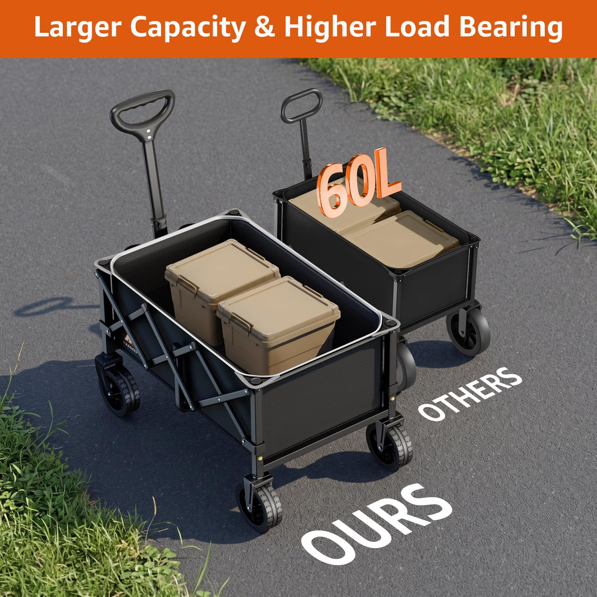 Collapsible Wagon Cart with Wheels L56267