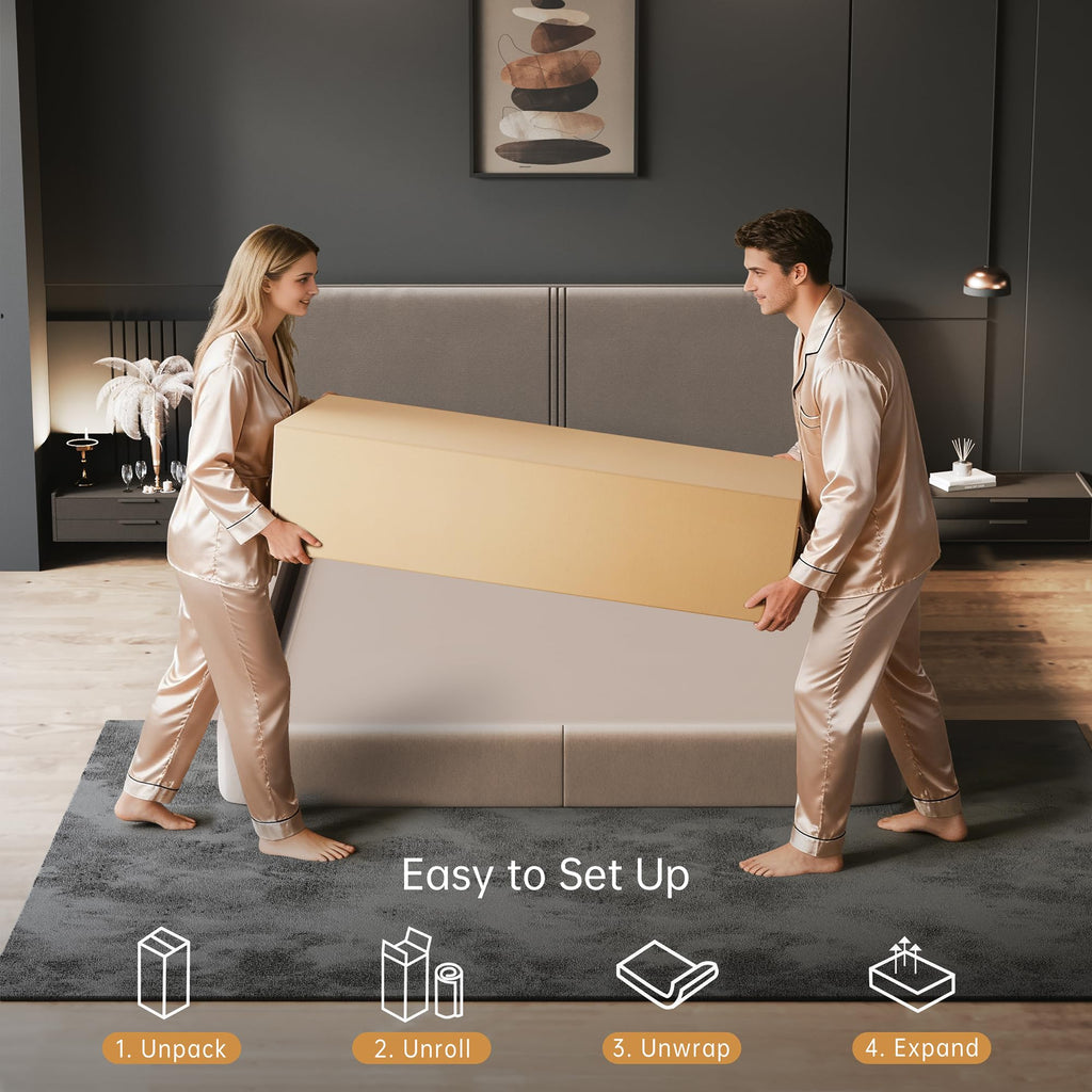 Queen Size 12 Inch Hybrid Memory Foam Pocket Spring Medium Firm Mattress V2712