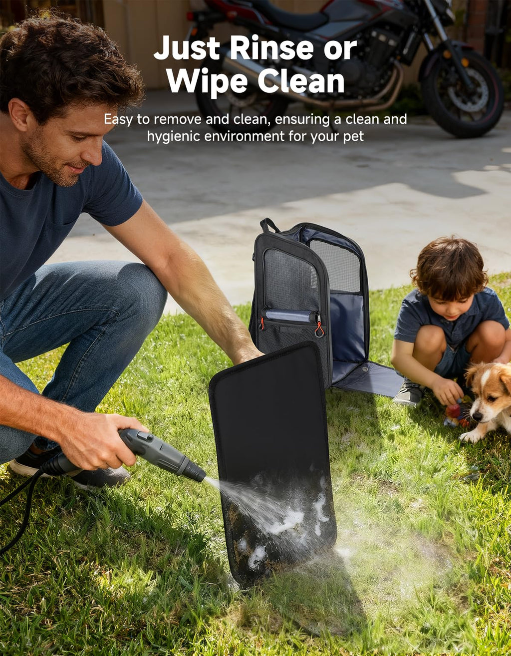 Expandable Motorcycle Dog Carrier E86164
