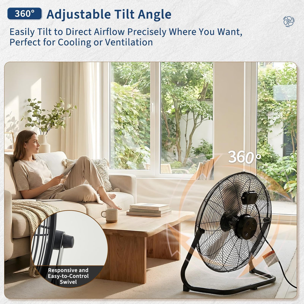 20 Inch 3 Speed High Velocity Industrial Floor Fan P957