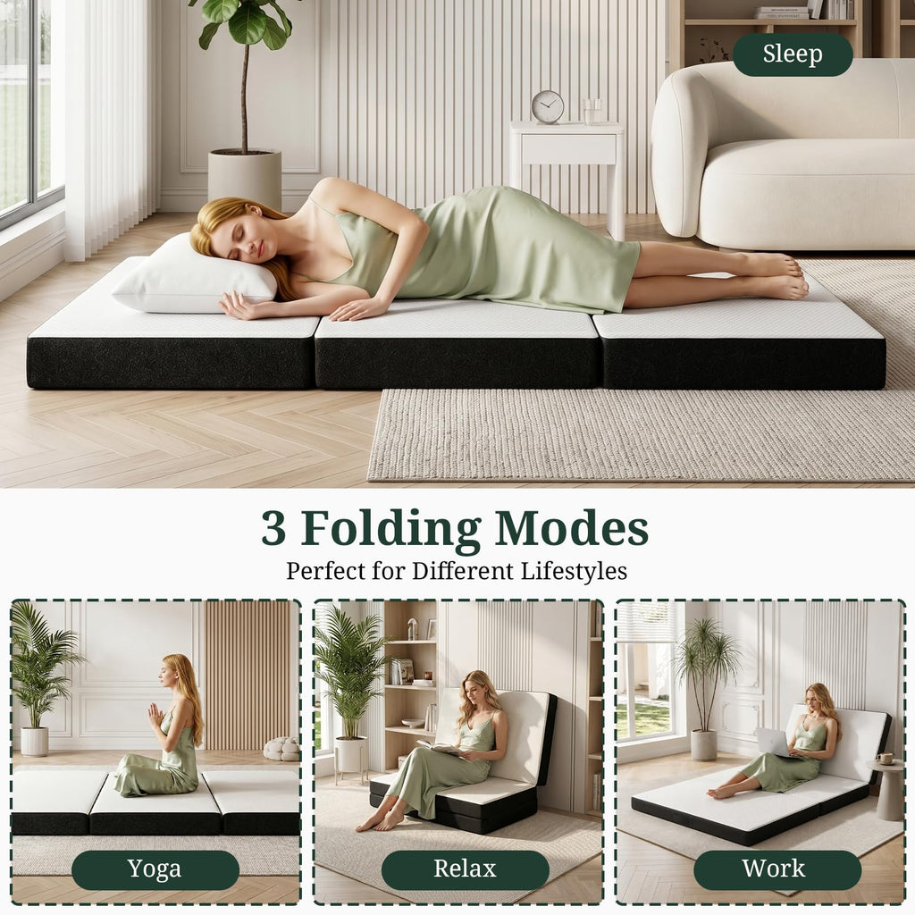 3 Inch Twin Tri-Fold Memory Foam Mattress A186479