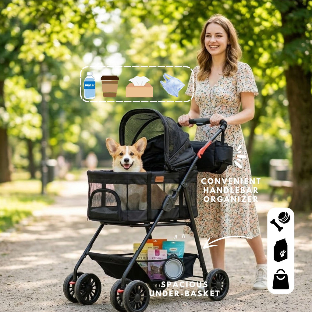 3 in 1 Pet Stroller with Detachable Carrier Z4171