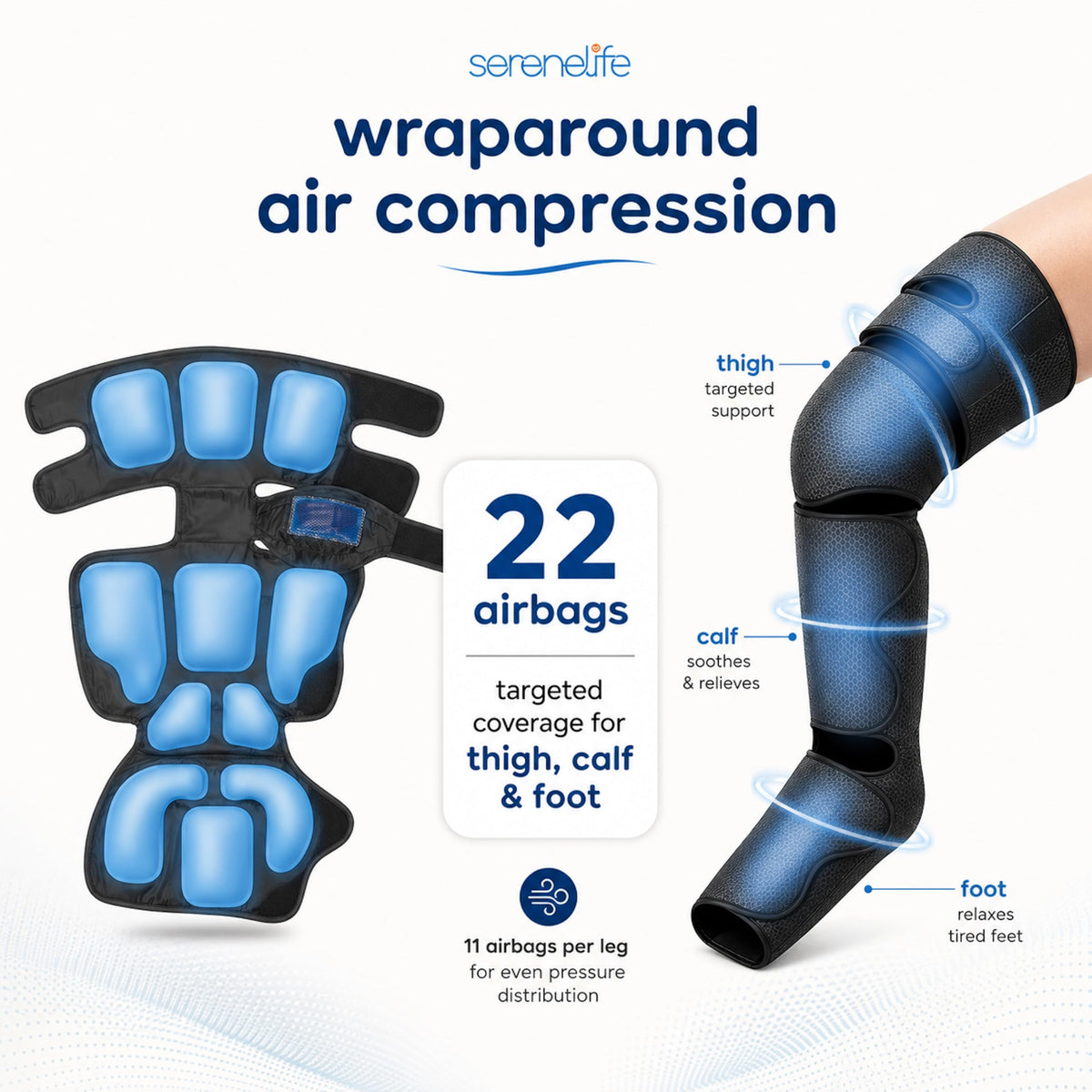 Air Compression Leg Massager with Heat and Compression U2031