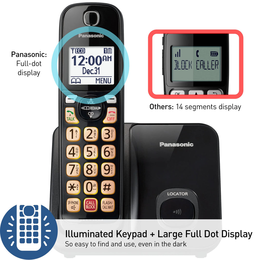 Cordless Phone with Call Block, Bilingual Caller ID, Large Display, 1 Handset X227