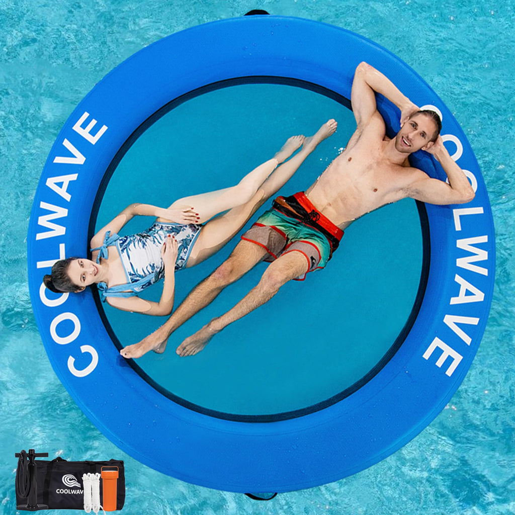Inflatable Water Hammock Floating Dock with Cup Holders V7595