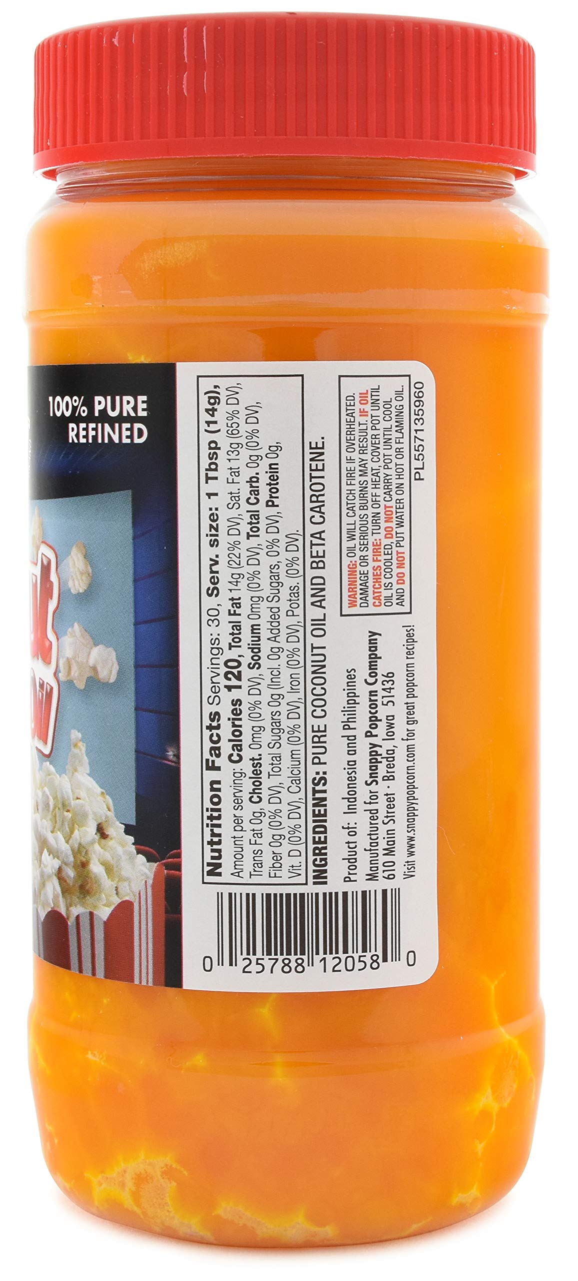 15 oz Coconut Popping Oil, 19 oz Buttery Popcorn Salt K632349