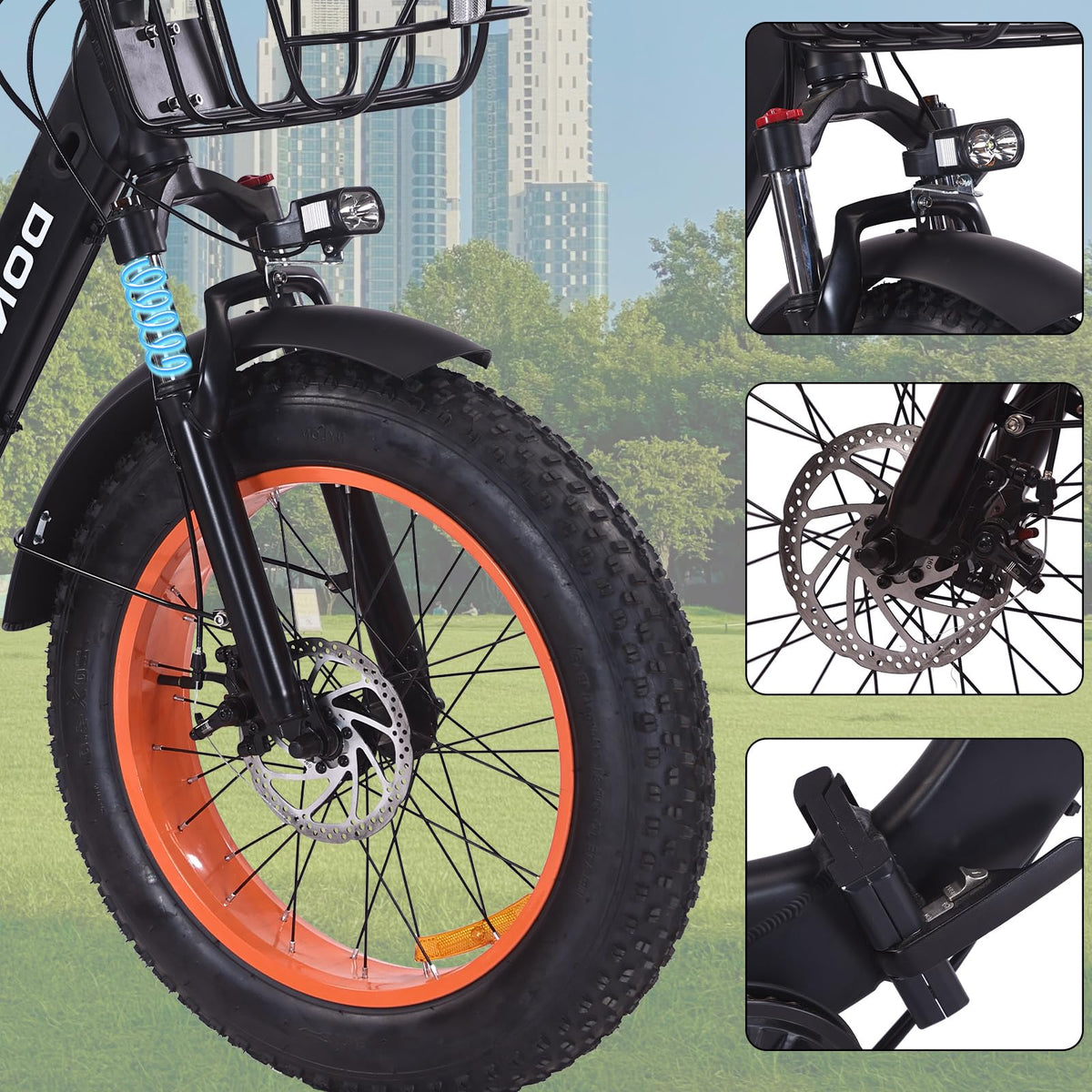 20"x4.0" Fat Tire 750W Folding Electric Tricycle 48V 15Ah Aluminum 7-Speed E5252