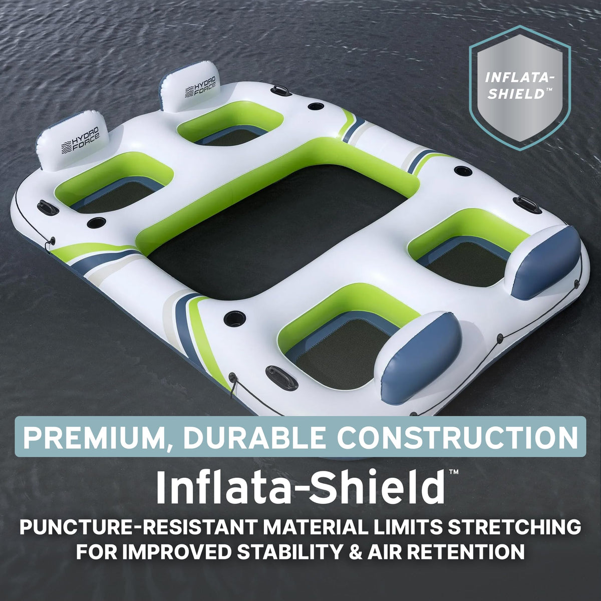 4 Person Inflatable Lounger with Cup Holders U4170