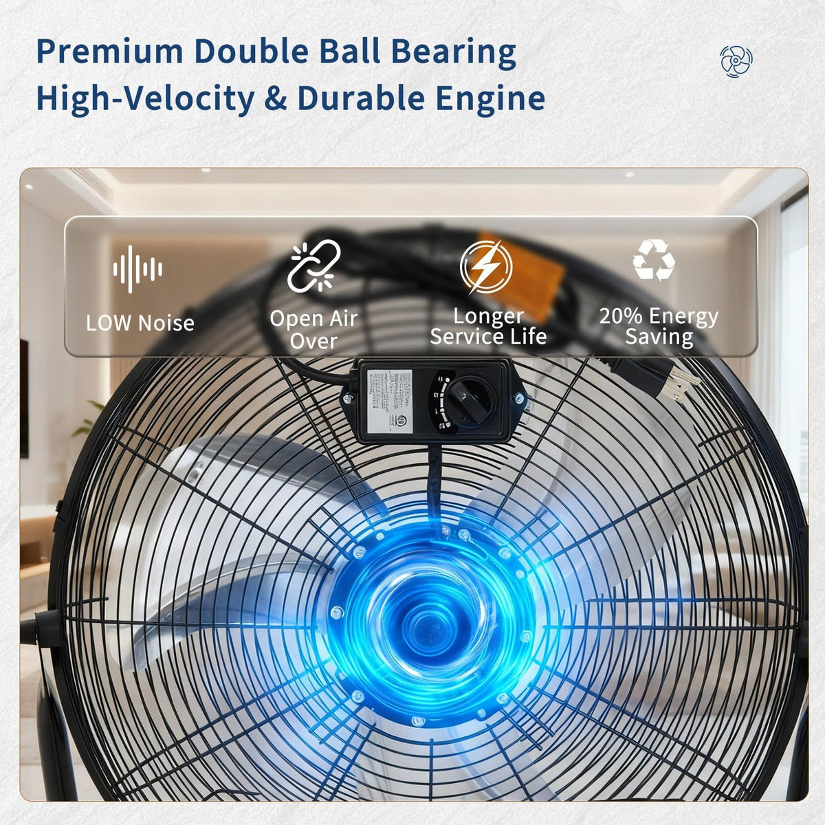 20 Inch 3 Speed High Velocity Industrial Floor Fan P957