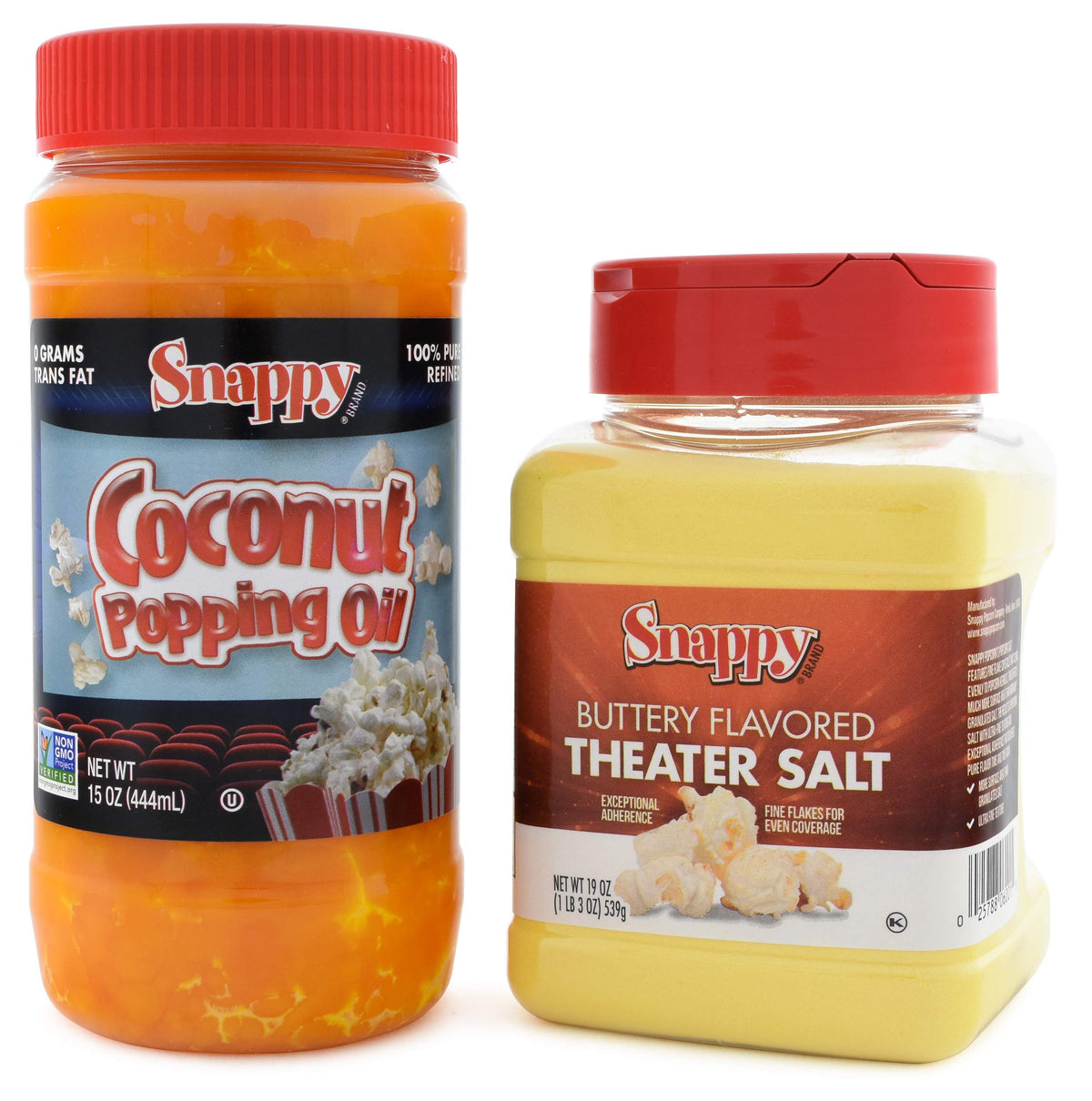 15 oz Coconut Popping Oil, 19 oz Buttery Popcorn Salt K632349