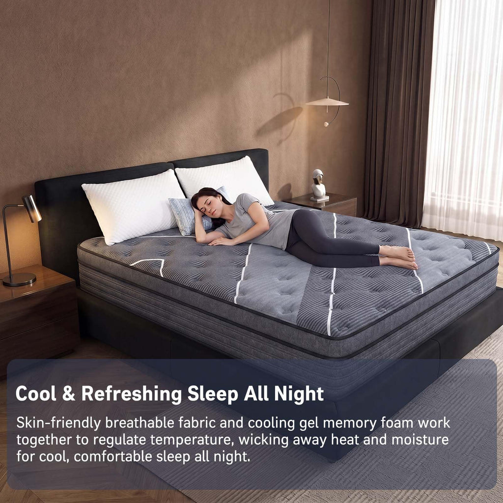 12 Inch Full Size Hybrid Mattress D4102