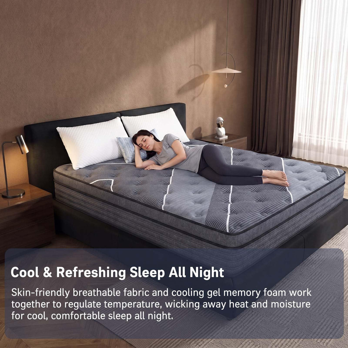 12 Inch Full Size Hybrid Mattress D4102