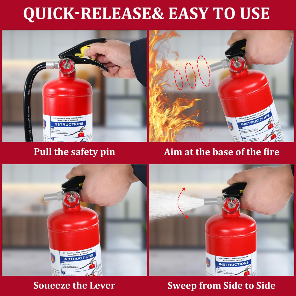 2-Pack 5 lb ABC Dry Chemical Fire Extinguishers U833749