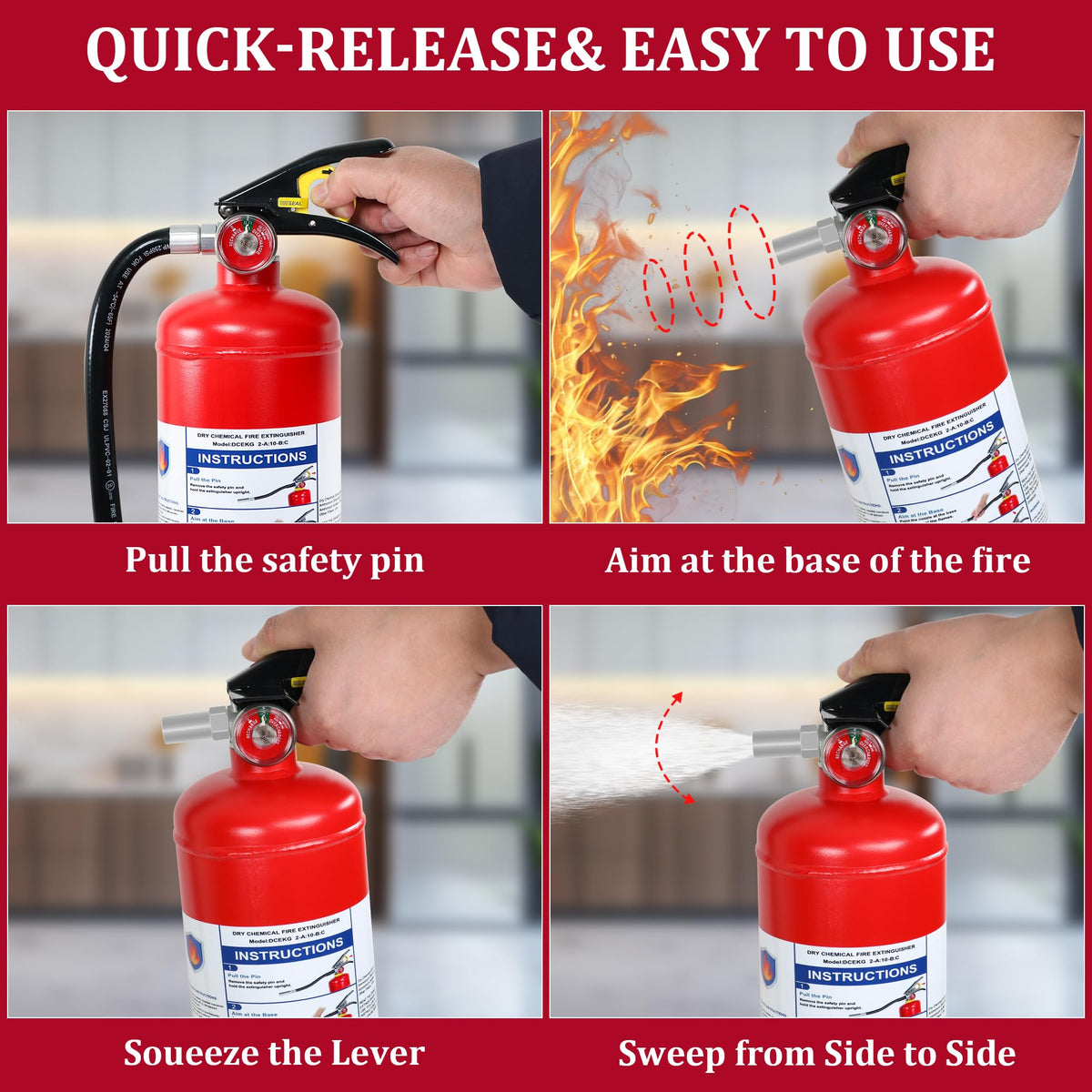 2-Pack 5 lb ABC Dry Chemical Fire Extinguishers U833749